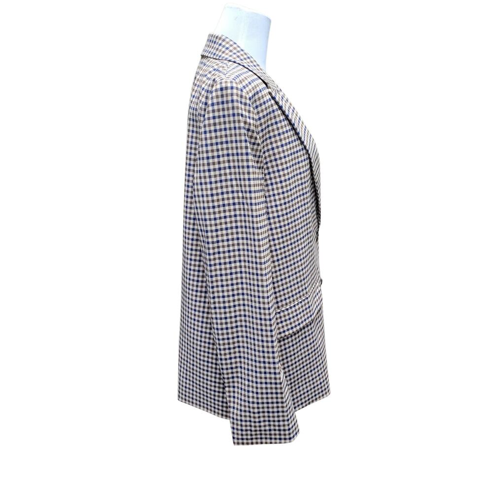 J. Crew Plaid Check Blazer Jacket Academia Preppy Stretch Wool Tollegno 1900 12T - Picture 9 of 16